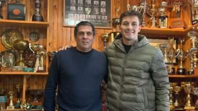 El presidente Germán Baralle y Santiago Fereyra