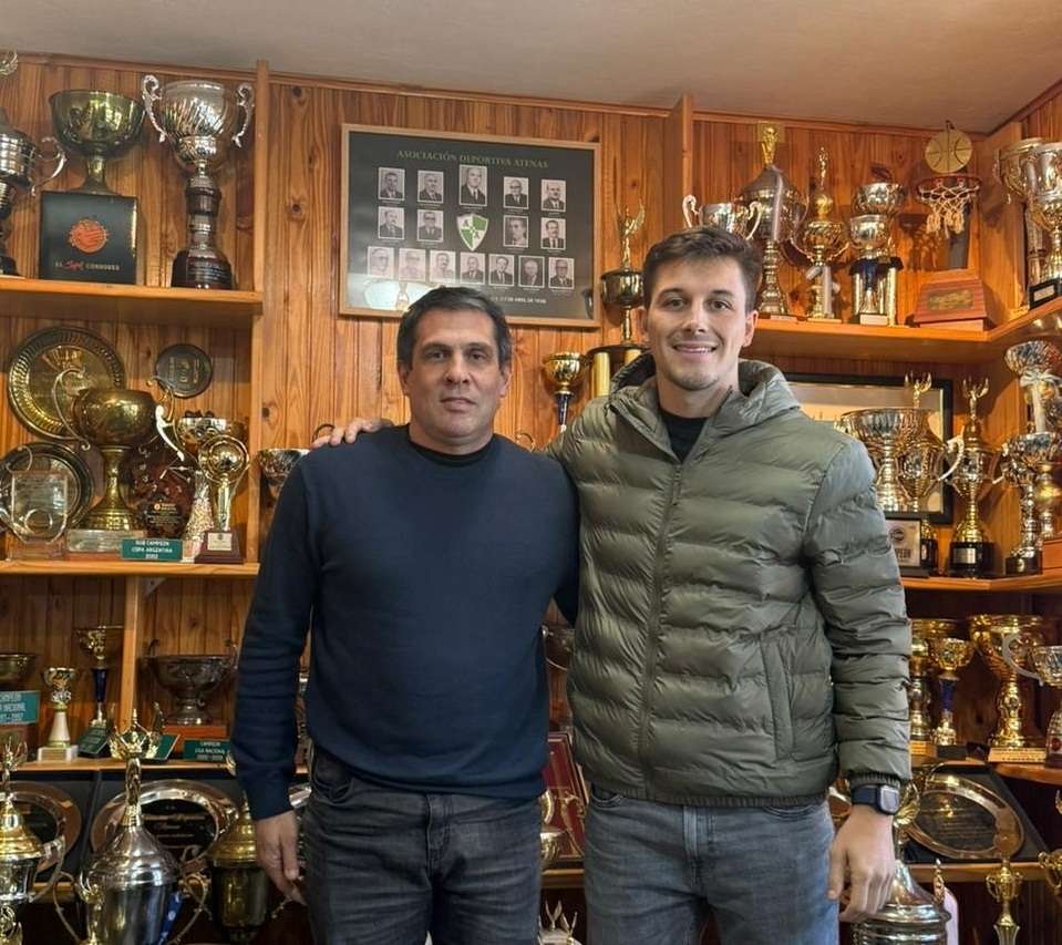 El presidente Germán Baralle y Santiago Fereyra